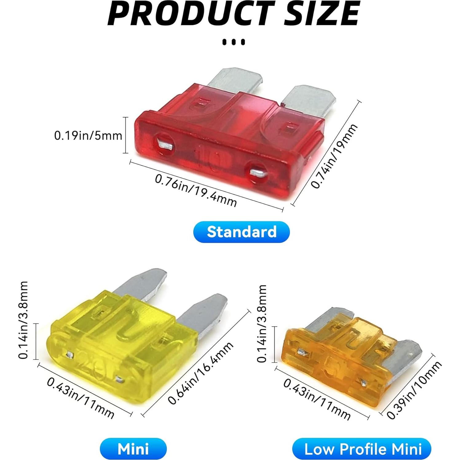 Kit de Fusibles Automotrices Tioollev 306PCS Estándar Mini