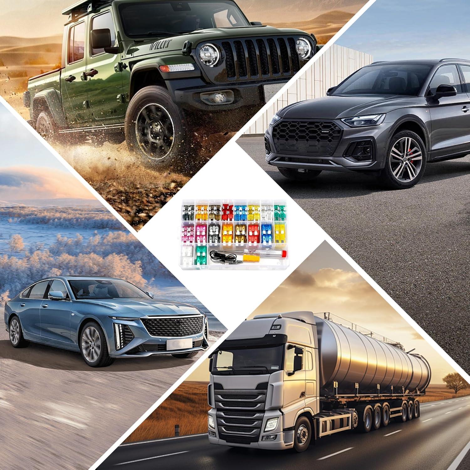 Kit de Fusibles Automotrices Tioollev 306PCS Estándar Mini