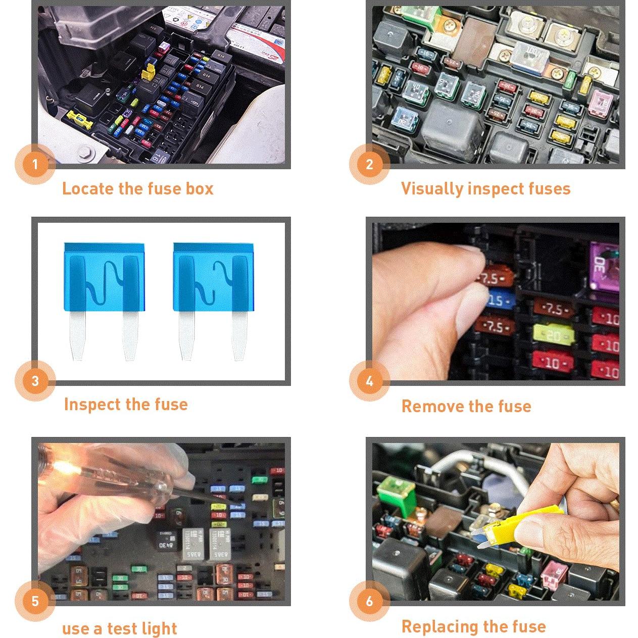 Fusibles de Cuchilla Nilight 120Pcs Mini ATM/APM 5-30A