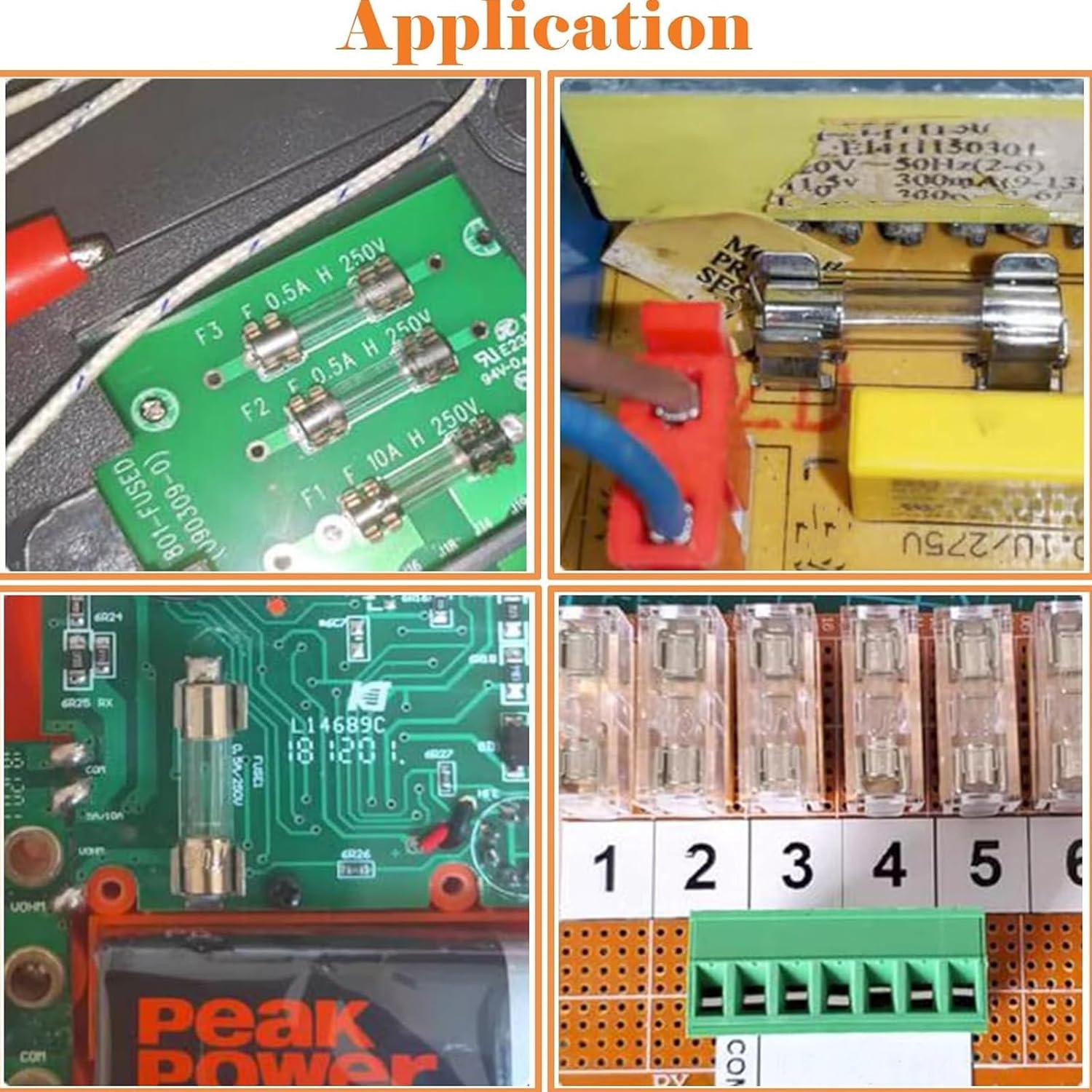 Kit de Fusibles de Vidrio 180Pcs 250V 5x20mm y 6x30mm Sunxeke