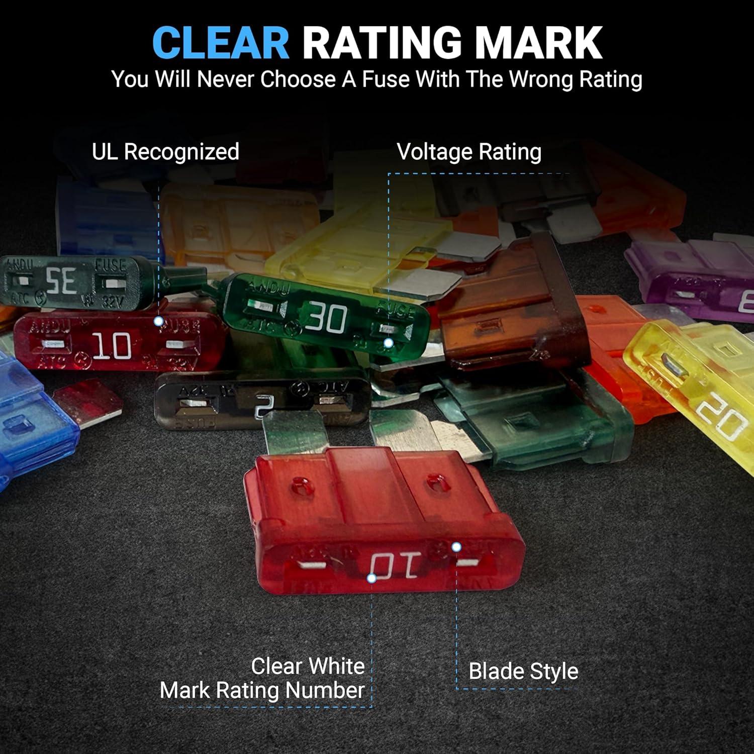 Kit de Fusibles Automotrices AKOSN Low Profile Mini 45 Piezas