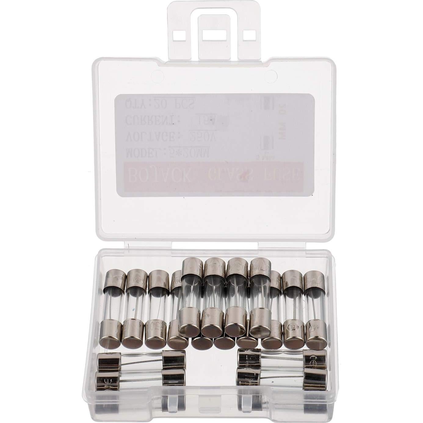 Fusibles de vidrio BOJACK 20A 5x20mm 250V - Paquete de 20