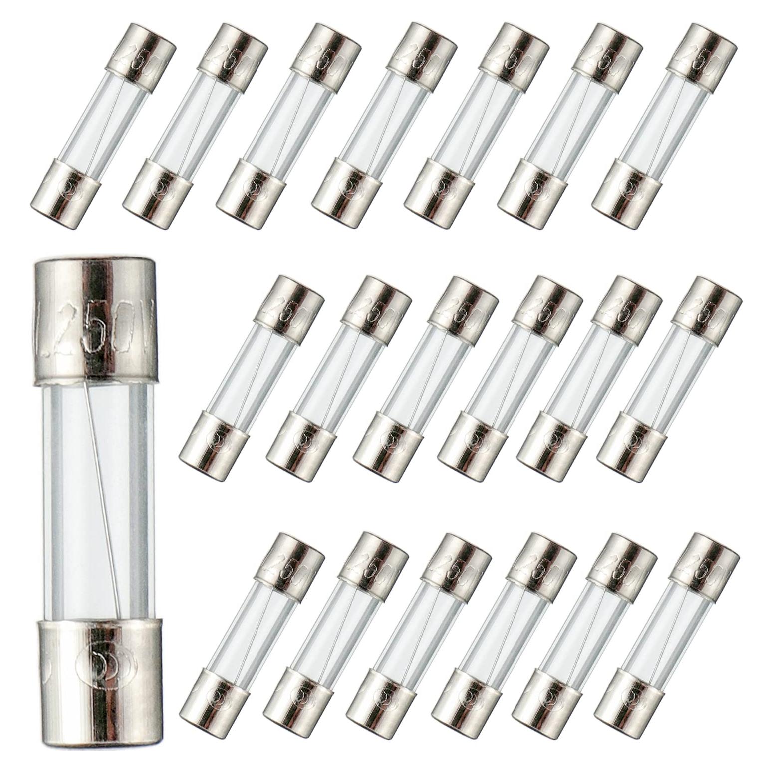 Fusibles de Vidrio BOJACK 5x20mm 0.5A 250V - Paquete de 20