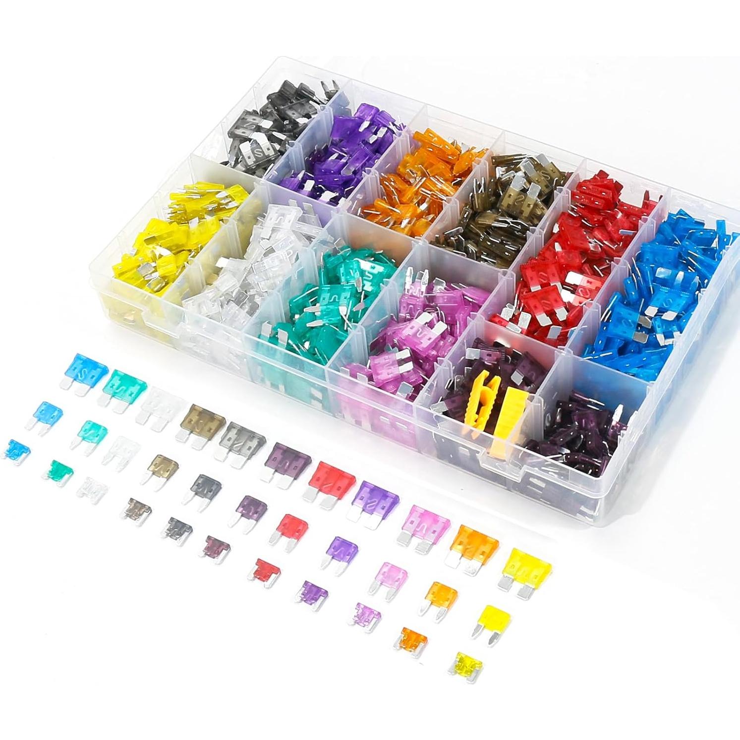 Kit de Fusibles de Coche 1332 Piezas Tinrbip - Mini, Estándar, Micro
