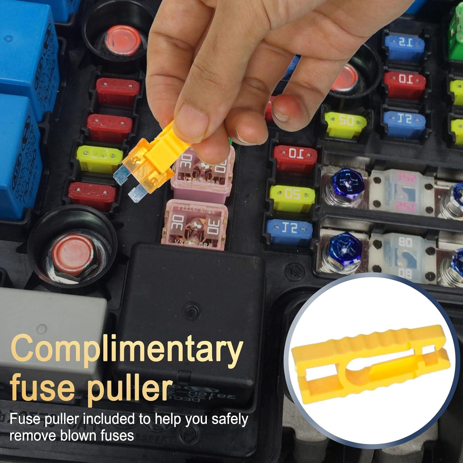 Kit de Fusibles de Coche 1332 Piezas Tinrbip - Mini, Estándar, Micro