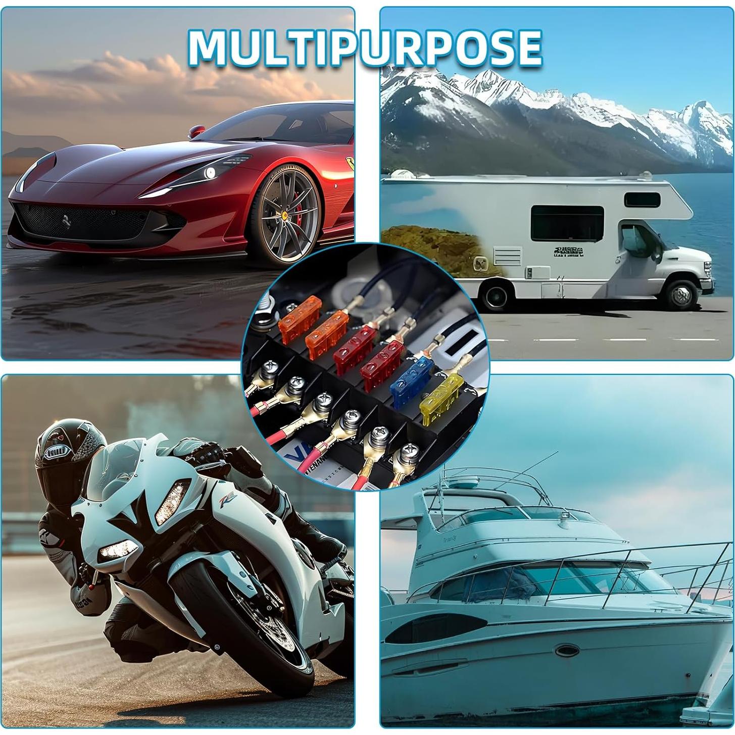 100 Fusibles de 3A Gomedi para Automóviles y Barcos