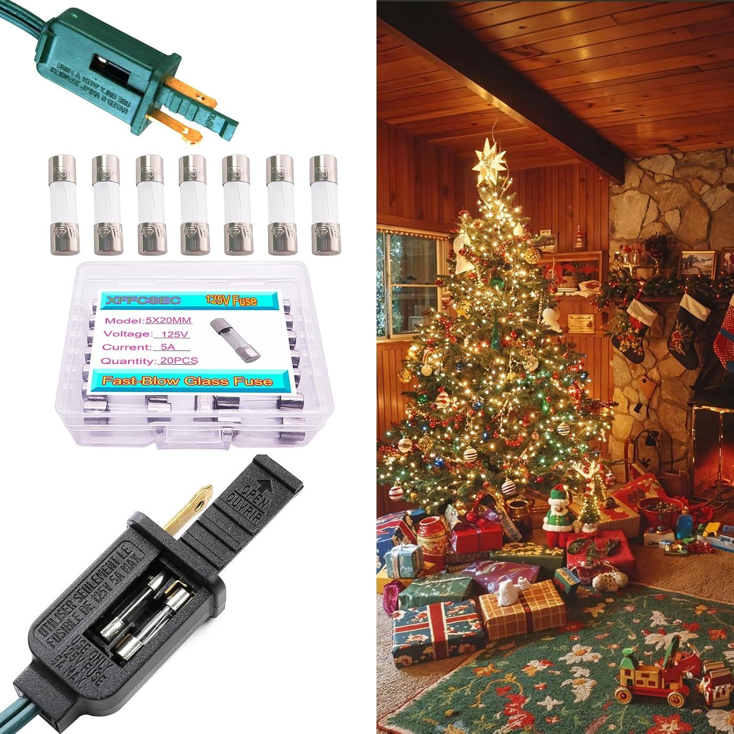 20 Fusibles de Vidrio 125V 5A 5x20mm Rápida Acción XFFCSEC