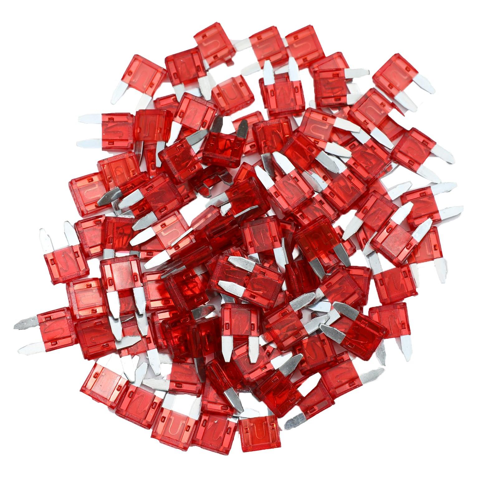 75 Fusibles Mini 10A Automotrices Fuselechada - Protección 32V