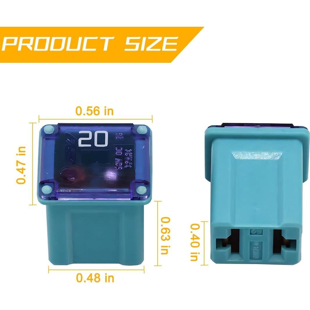 10 Fusibles Micro de Coche KHGUZ 20A Plástico Universal
