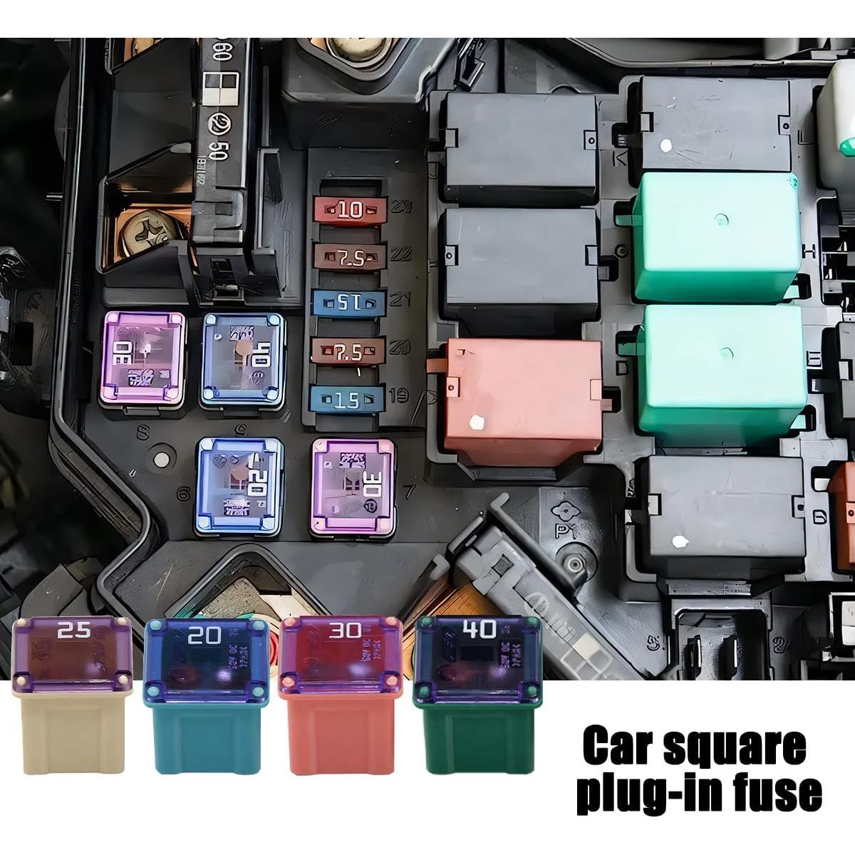 10 Fusibles Micro de Coche KHGUZ 20A Plástico Universal