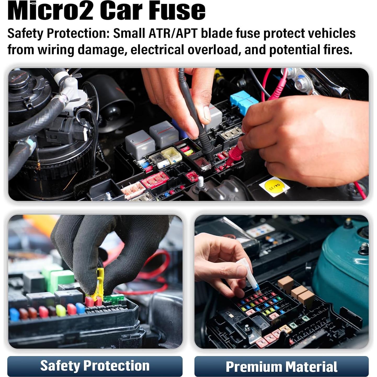 Fusibles Micro2 20A ALLECIN - Paquete de 30 Piezas Automotriz