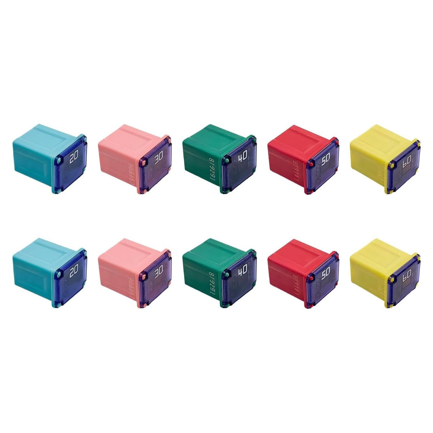 Kit de 10 Fusibles Cuadrados Gasedin 20A 30A 40A 50A 60A