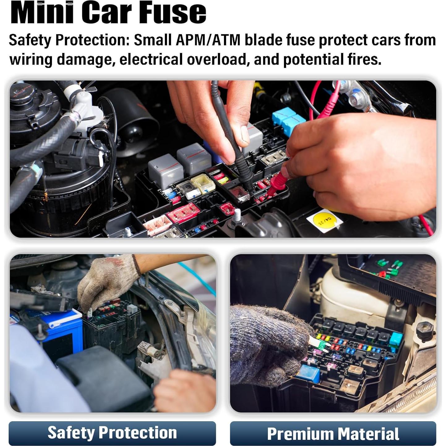 Fusibles Mini ALLECIN 1A para Automóviles - Paquete de 50 Piezas