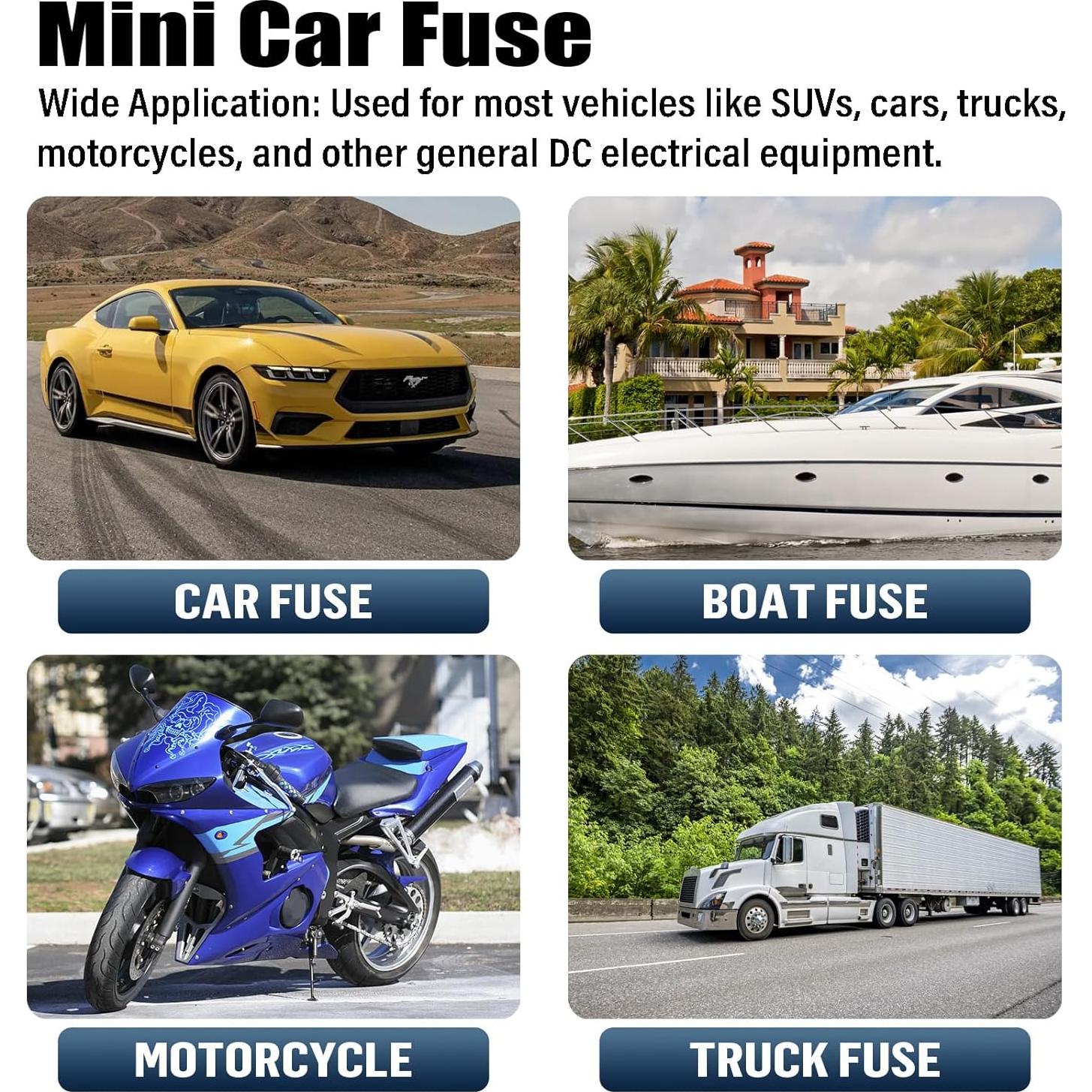 Fusibles Mini ALLECIN 1A para Automóviles - Paquete de 50 Piezas