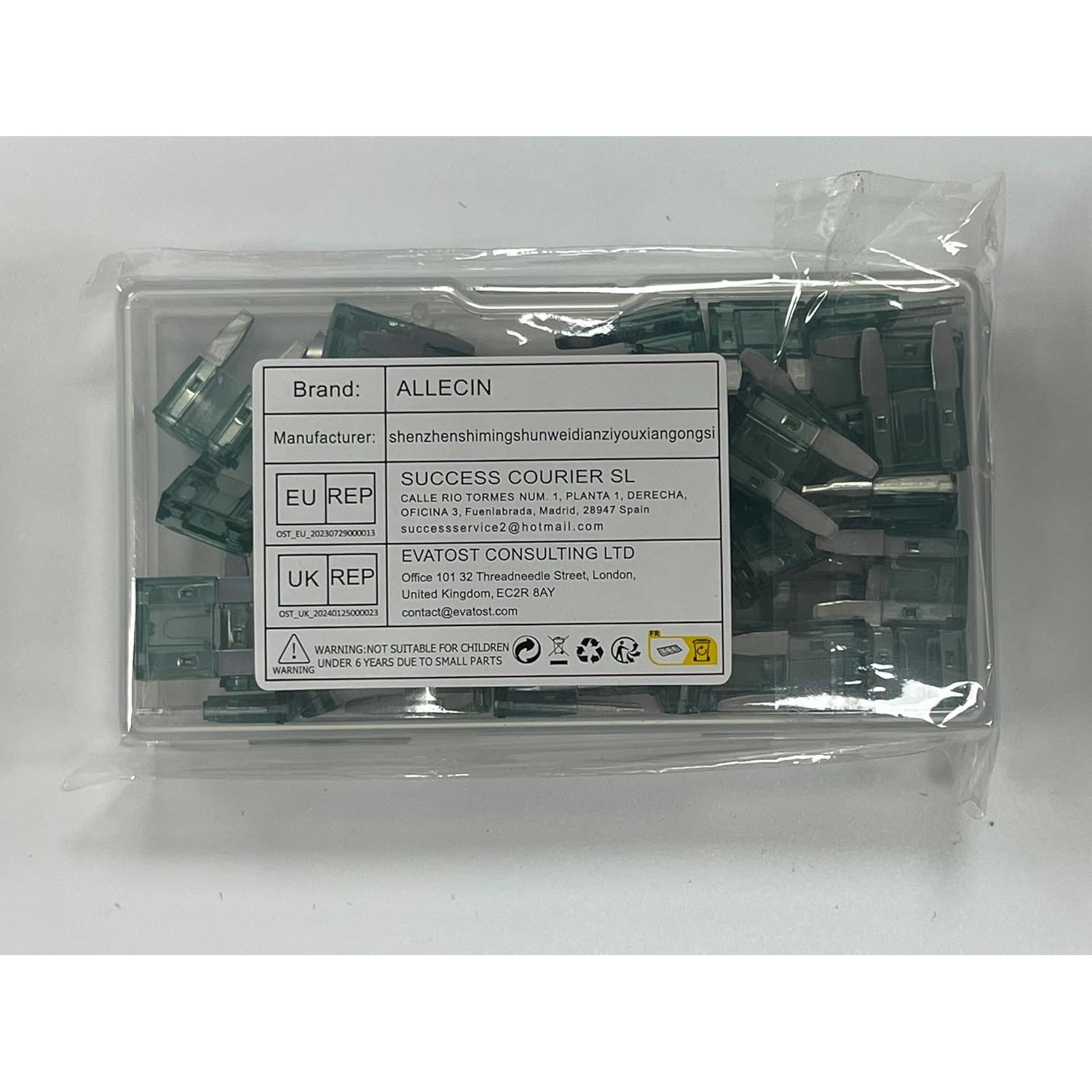 Fusibles Mini ALLECIN 1A para Automóviles - Paquete de 50 Piezas