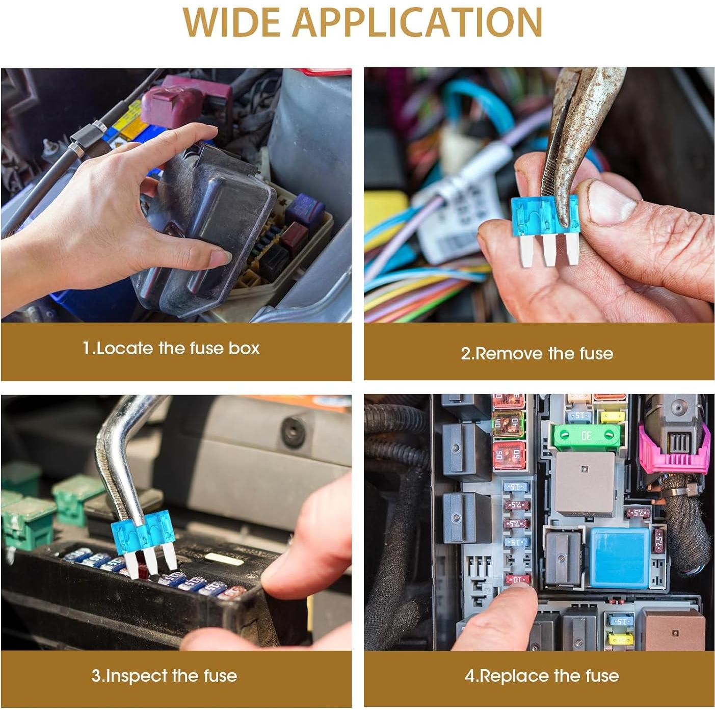 Kit de Fusibles Micro 3 Palas YENOVO 60 Piezas 5A-15A