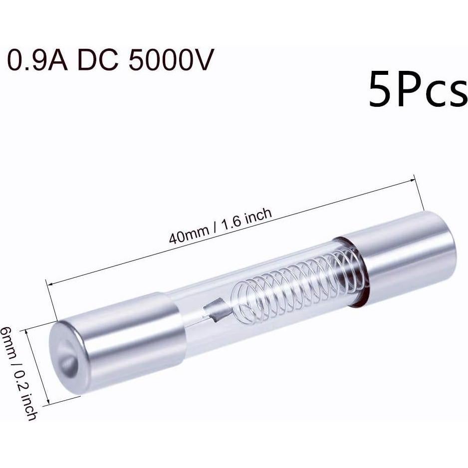 Fusible de Tubo 5KV 0.9A Vidrio bnafes 6x40mm - 5 Pcs