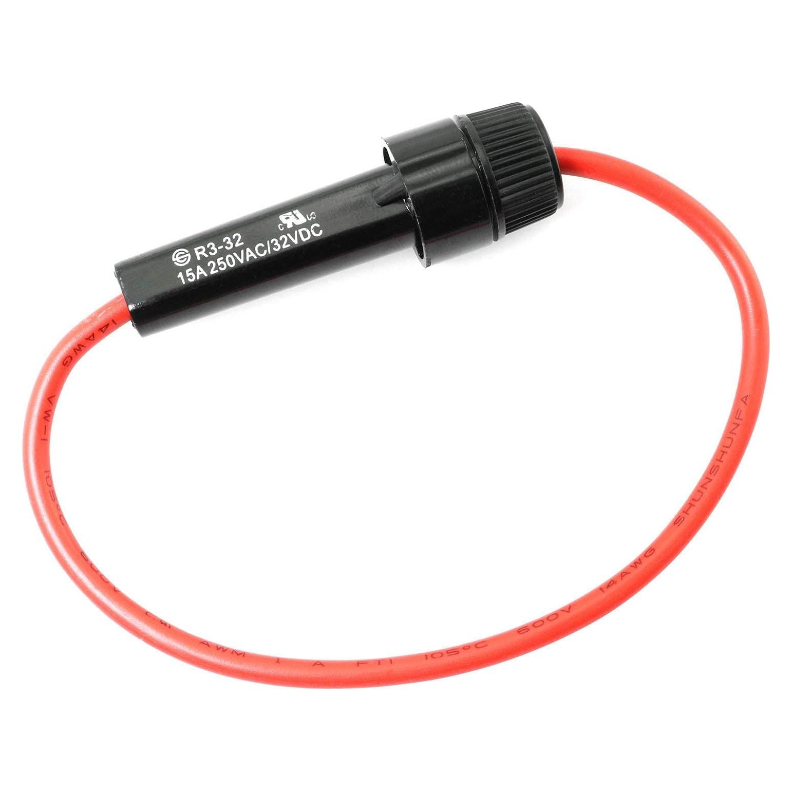 Portafusible en línea SQXBK con fusible 6x30mm 1A