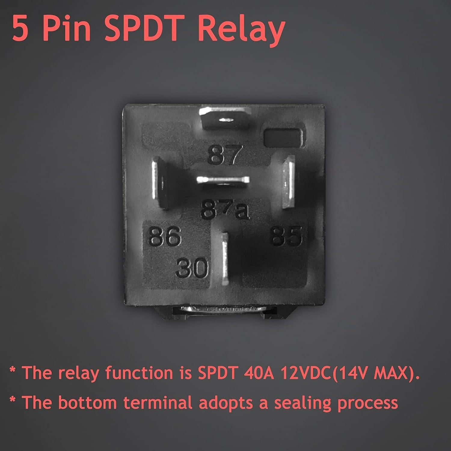 Kit de 2 Relés de Coche 12V 40/30A Hamolar con Arnés 12 AWG