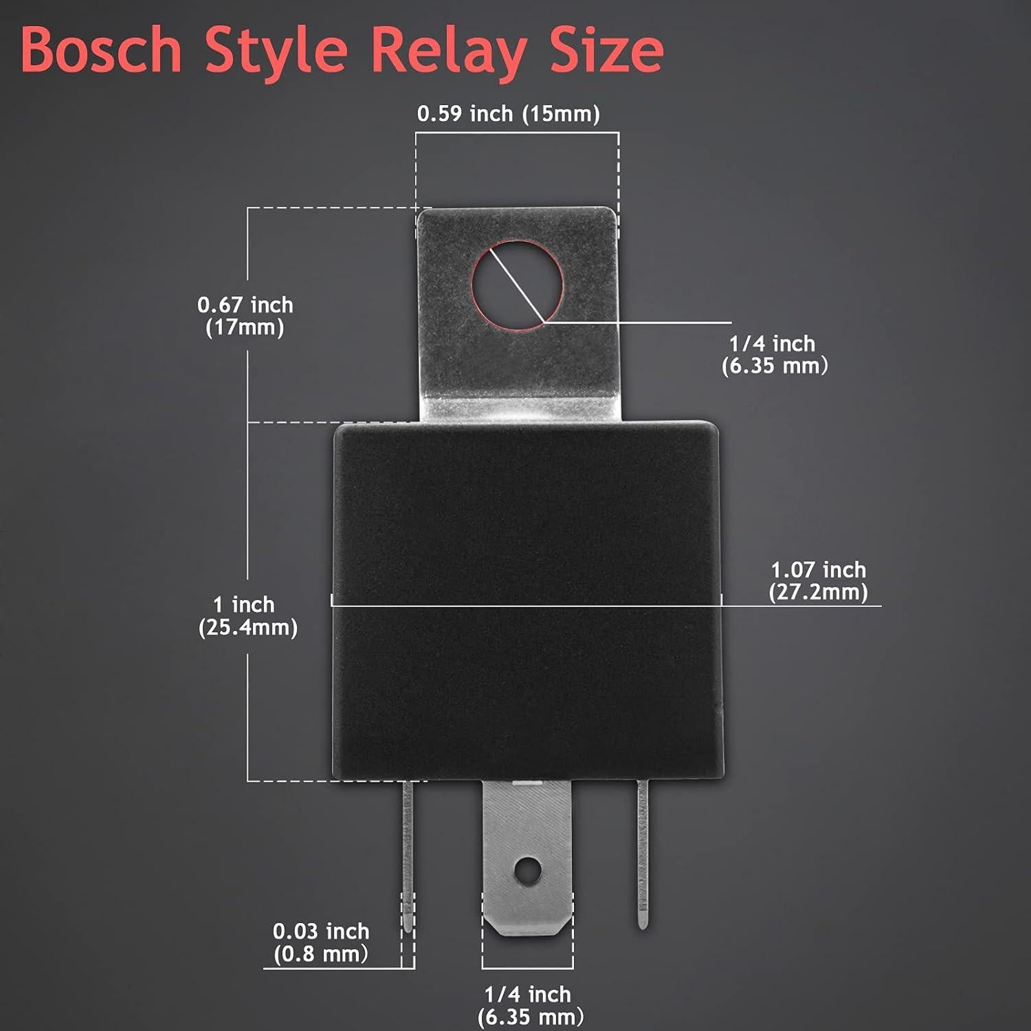 Kit de 2 Relés de Coche 12V 40/30A Hamolar con Arnés 12 AWG