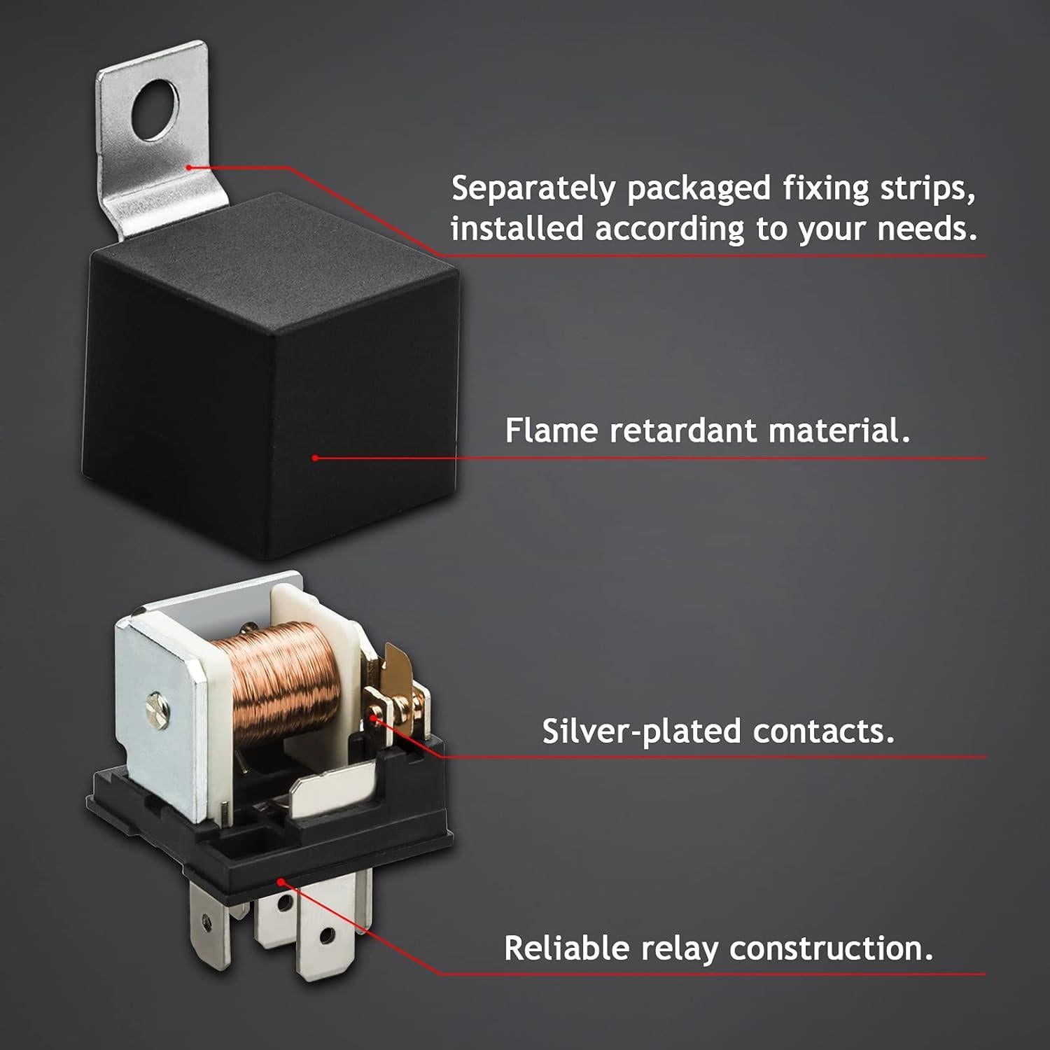 Kit de 2 Relés de Coche 12V 40/30A Hamolar con Arnés 12 AWG