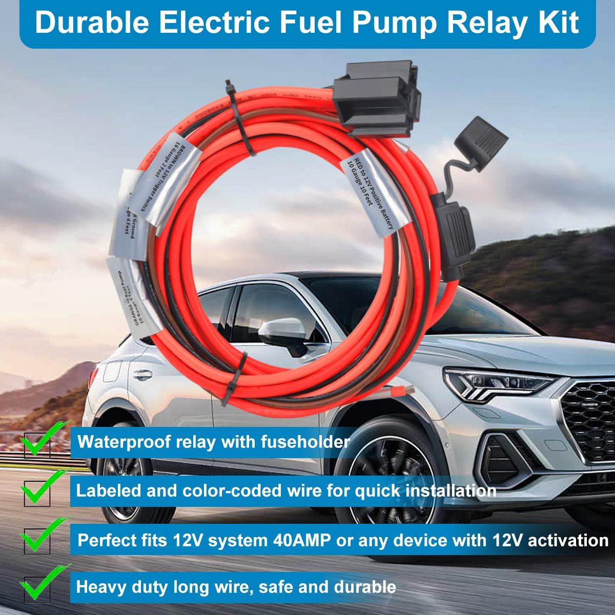 Kit de Relé de Bomba de Combustible Eléctrica 12V Ronybuy 40A