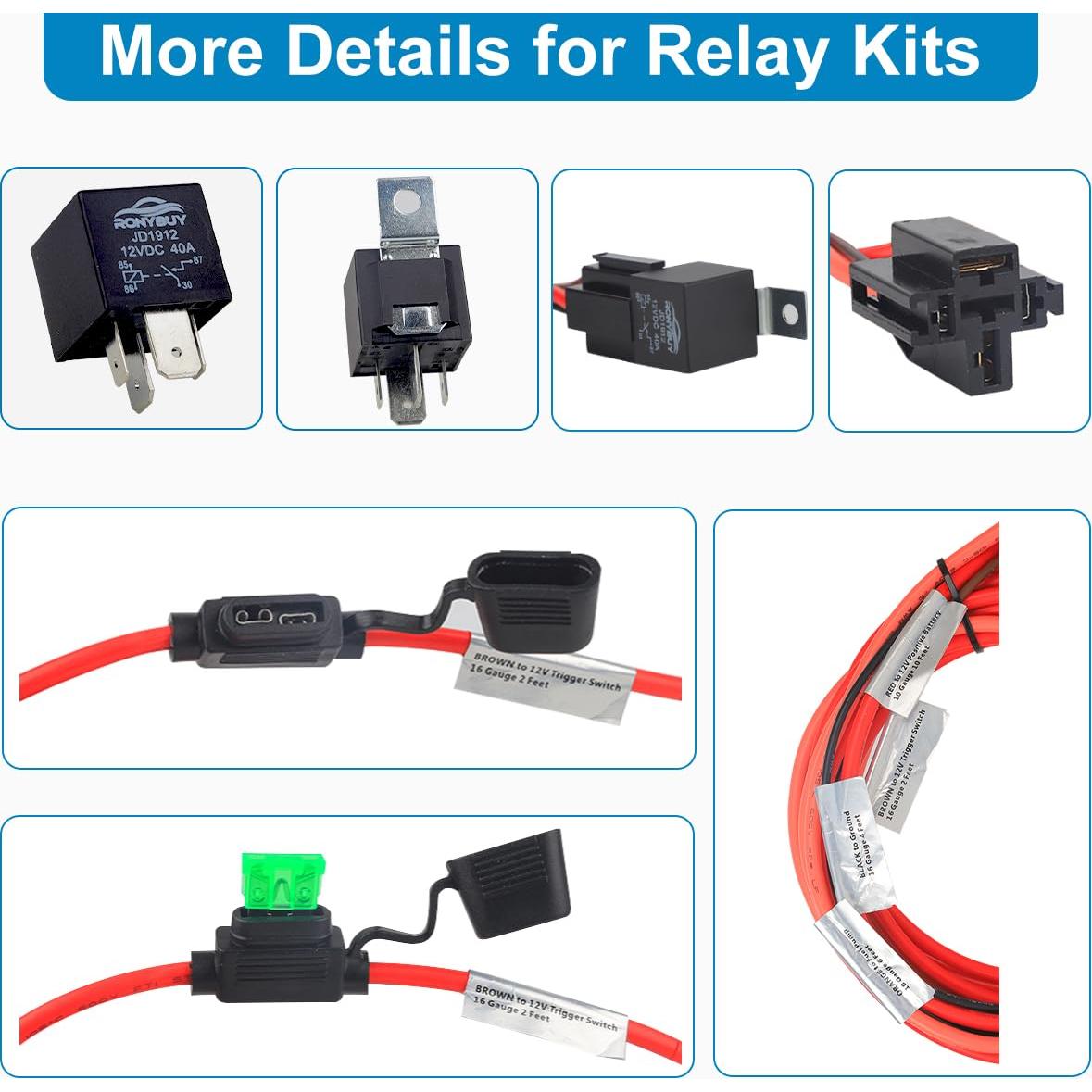 Kit de Relé de Bomba de Combustible Eléctrica 12V Ronybuy 40A