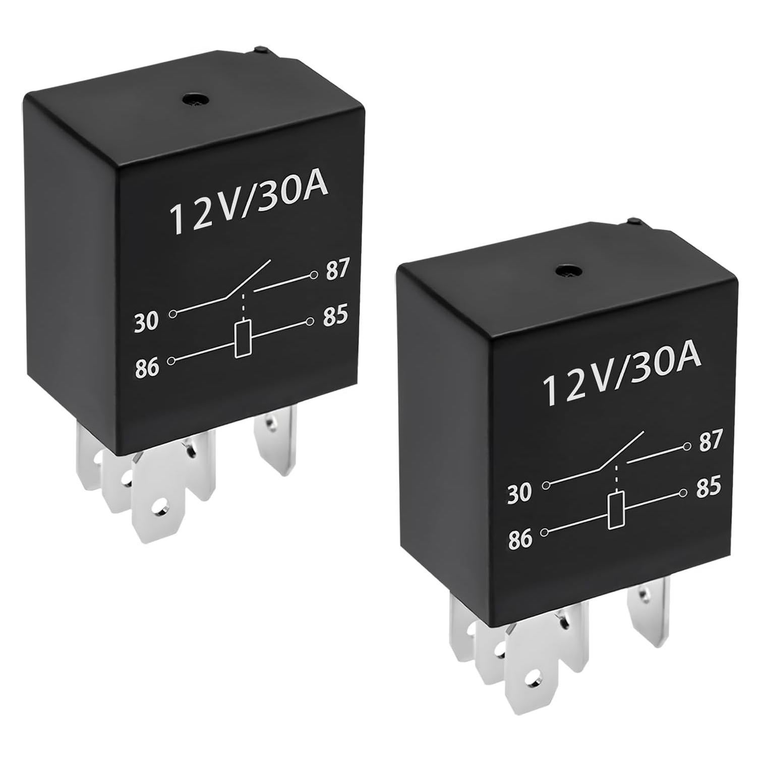 Relé de Arranque KVAEY 30A 12V 5 Pines Impermeable 2PCS