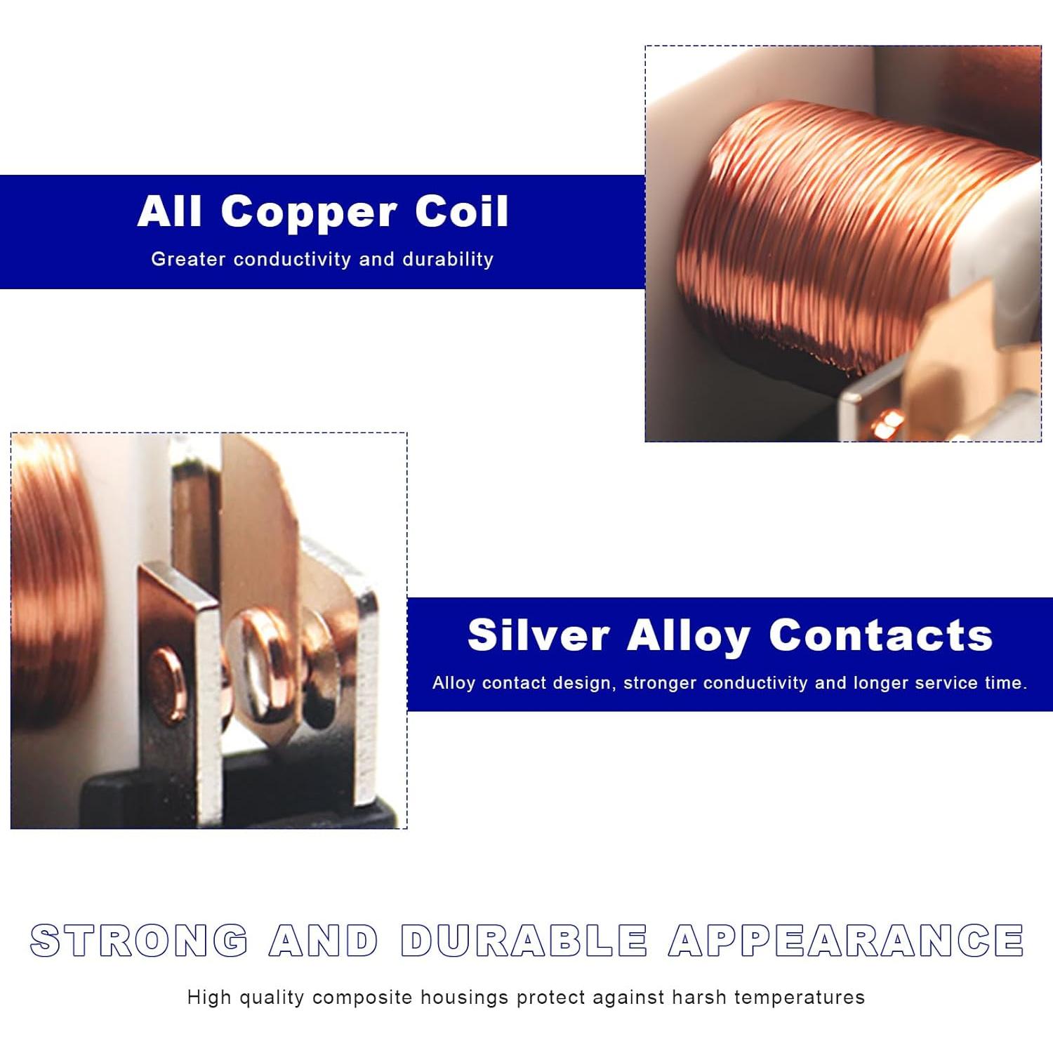 Relé de Arranque KVAEY 30A 12V 5 Pines Impermeable 2PCS