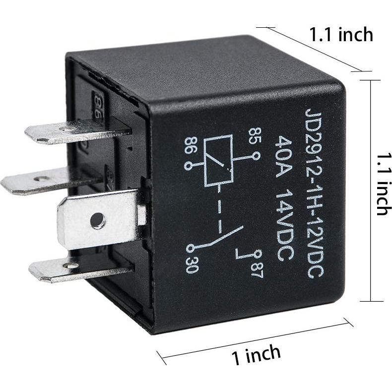 Paquete de 2 Relés de Coche 4 Pines 12V 40A YiePhiot