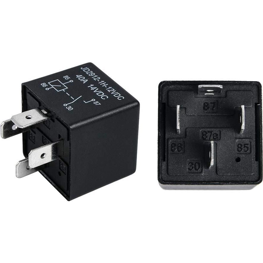 Paquete de 2 Relés de Coche 4 Pines 12V 40A YiePhiot
