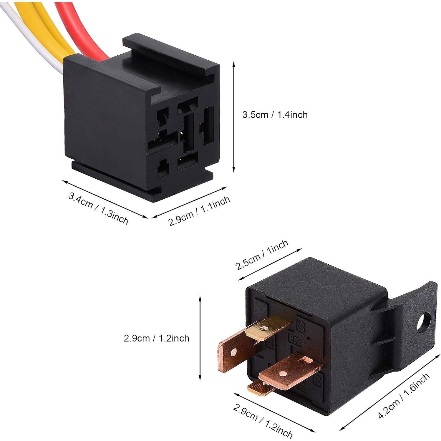 Relé EHDIS 4 Pines 80A 12V Normalmente Abierto para Coche