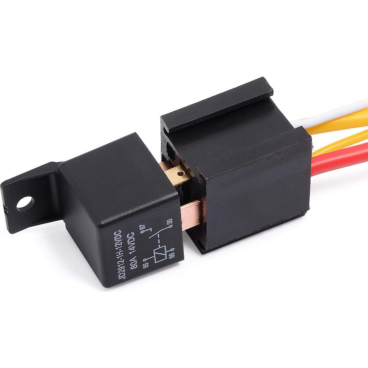 Relé EHDIS 4 Pines 80A 12V Normalmente Abierto para Coche