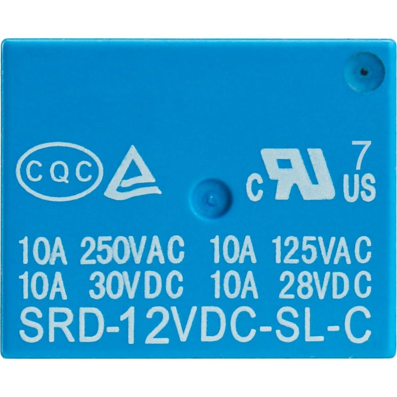 Relé Electromagnético de Potencia PCB Weasch SRD-12V 10Pcs