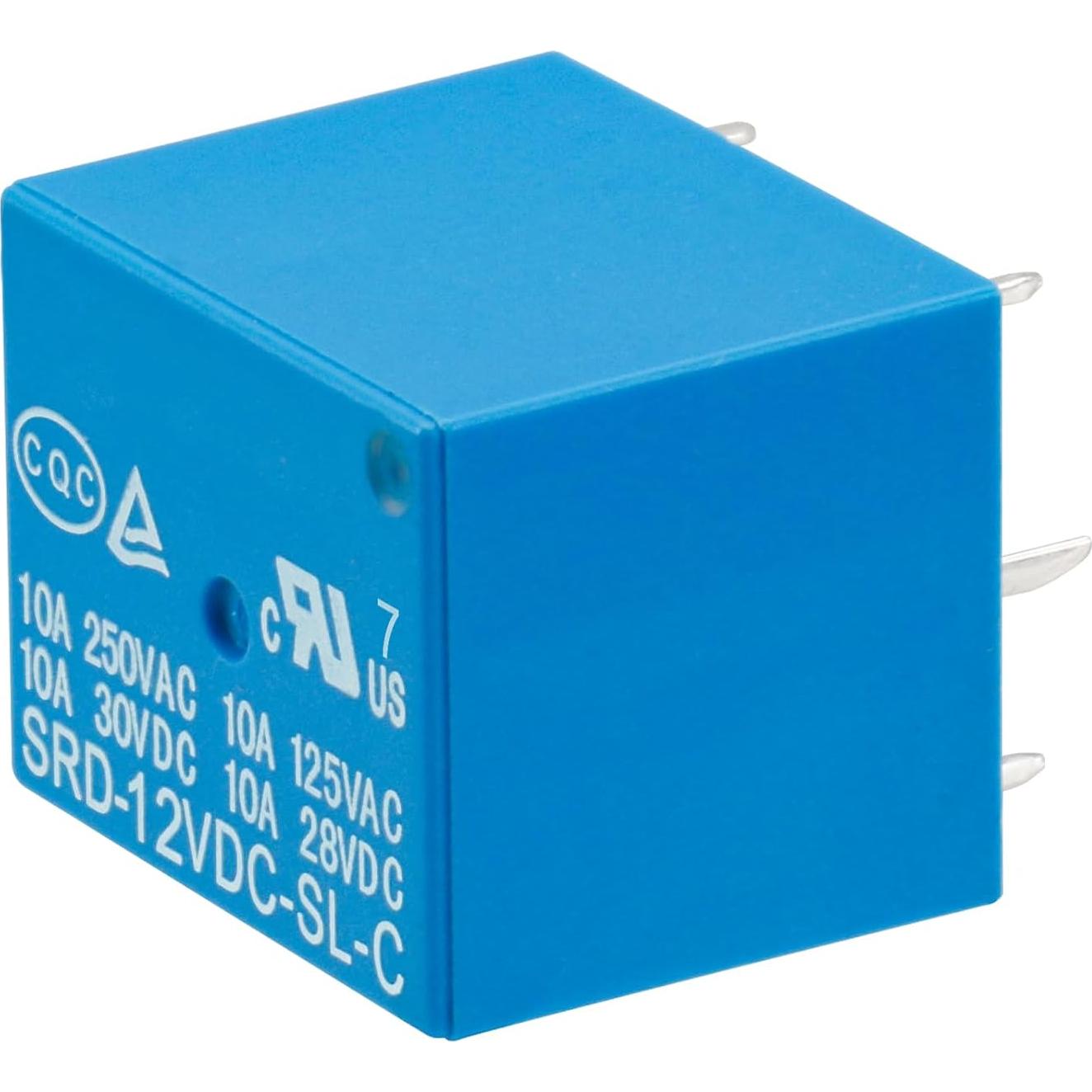 Relé Electromagnético de Potencia PCB Weasch SRD-12V 10Pcs