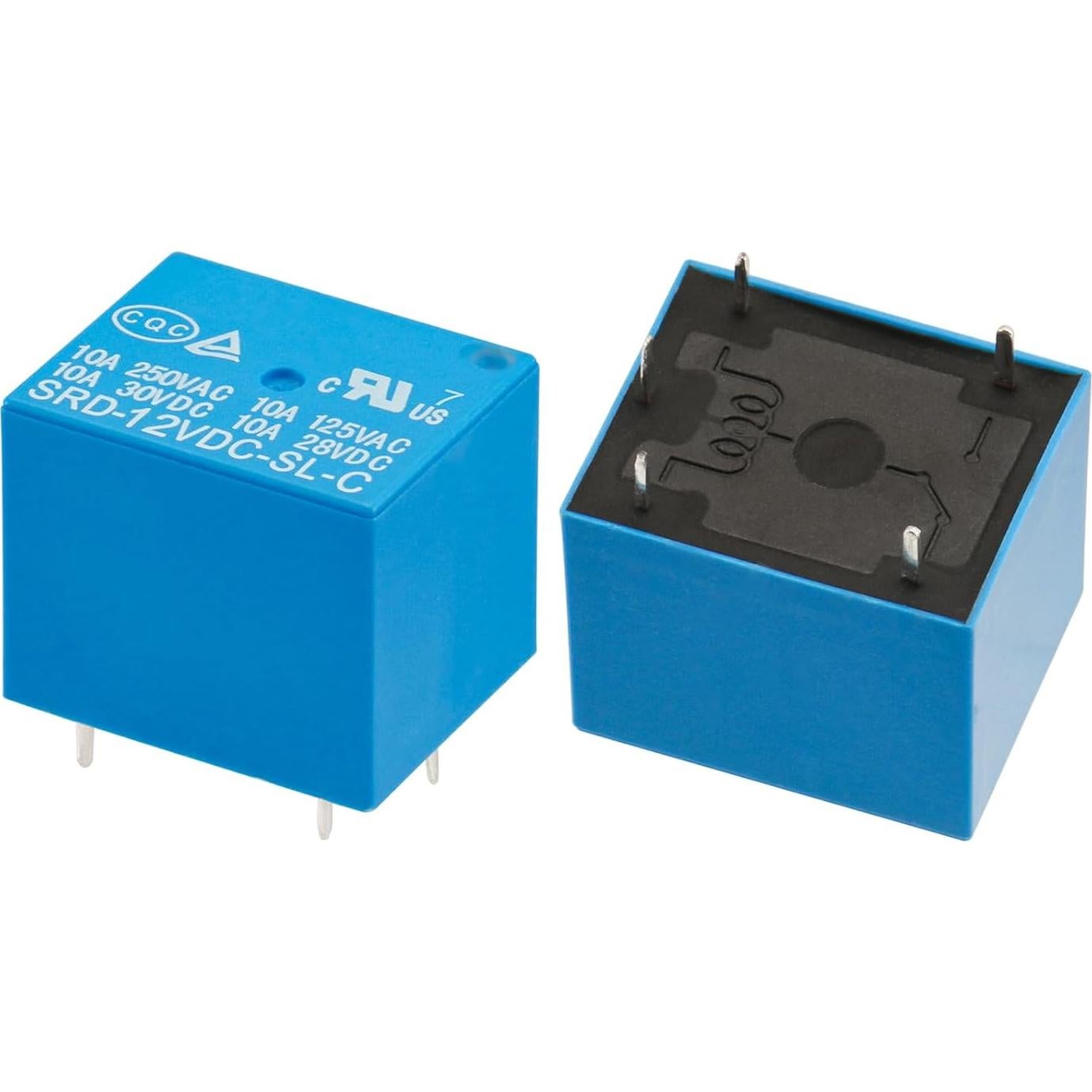 Relé Electromagnético de Potencia PCB Weasch SRD-12V 10Pcs