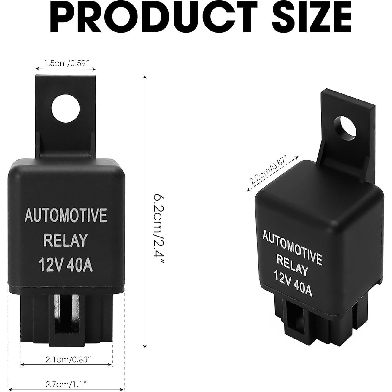 Relé Automotriz BuleVina 40A 12V para Luz de Niebla y Accesorios