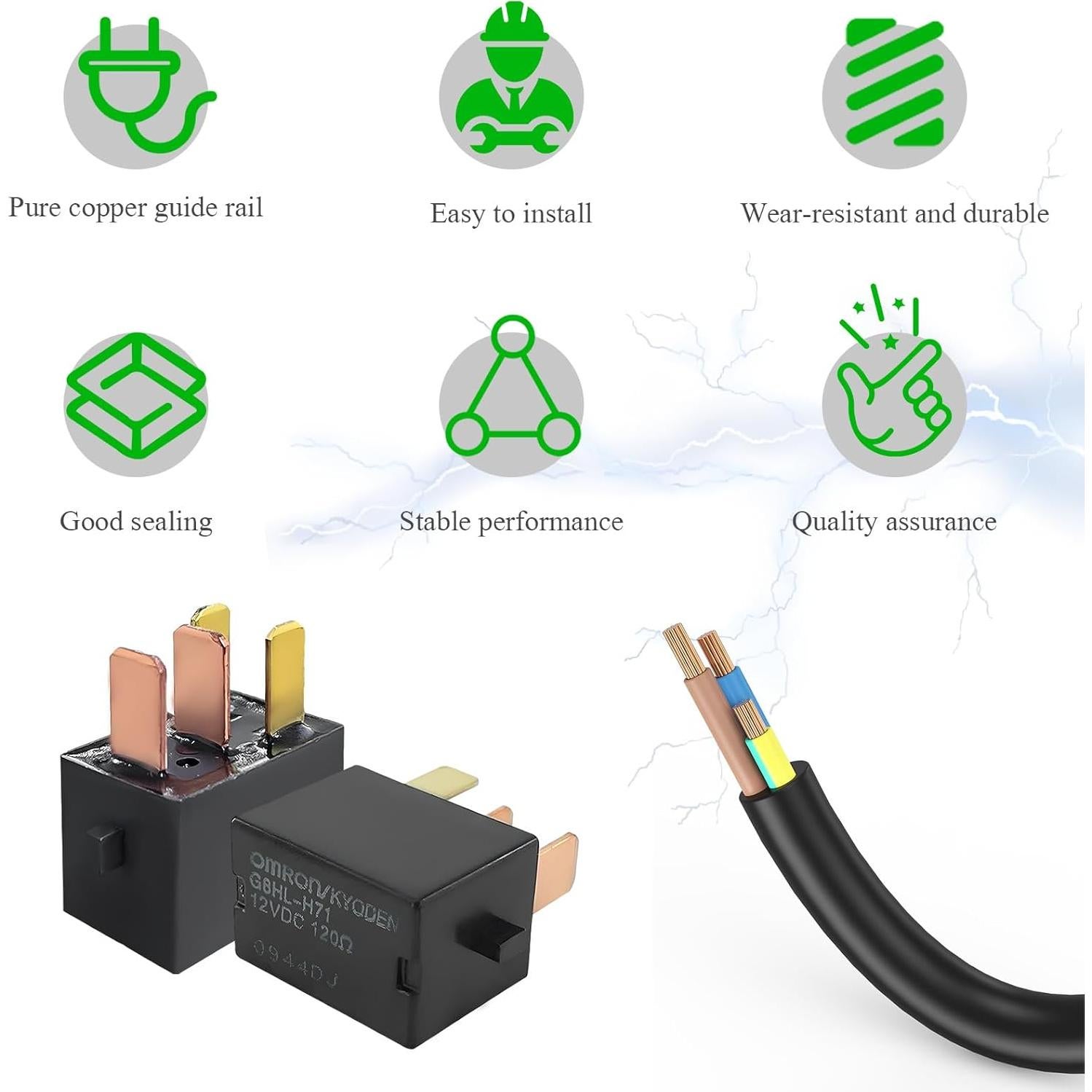 Relé de AC para coche Yourkar G8HL-H71 12V 25A 2 PCS