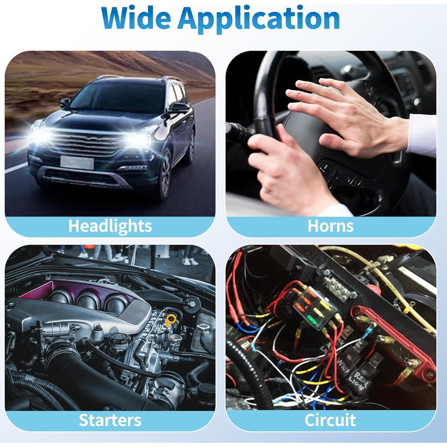 Kit de Relé Automotriz Ronybuy 4 Pines 40A 12V con Conectores