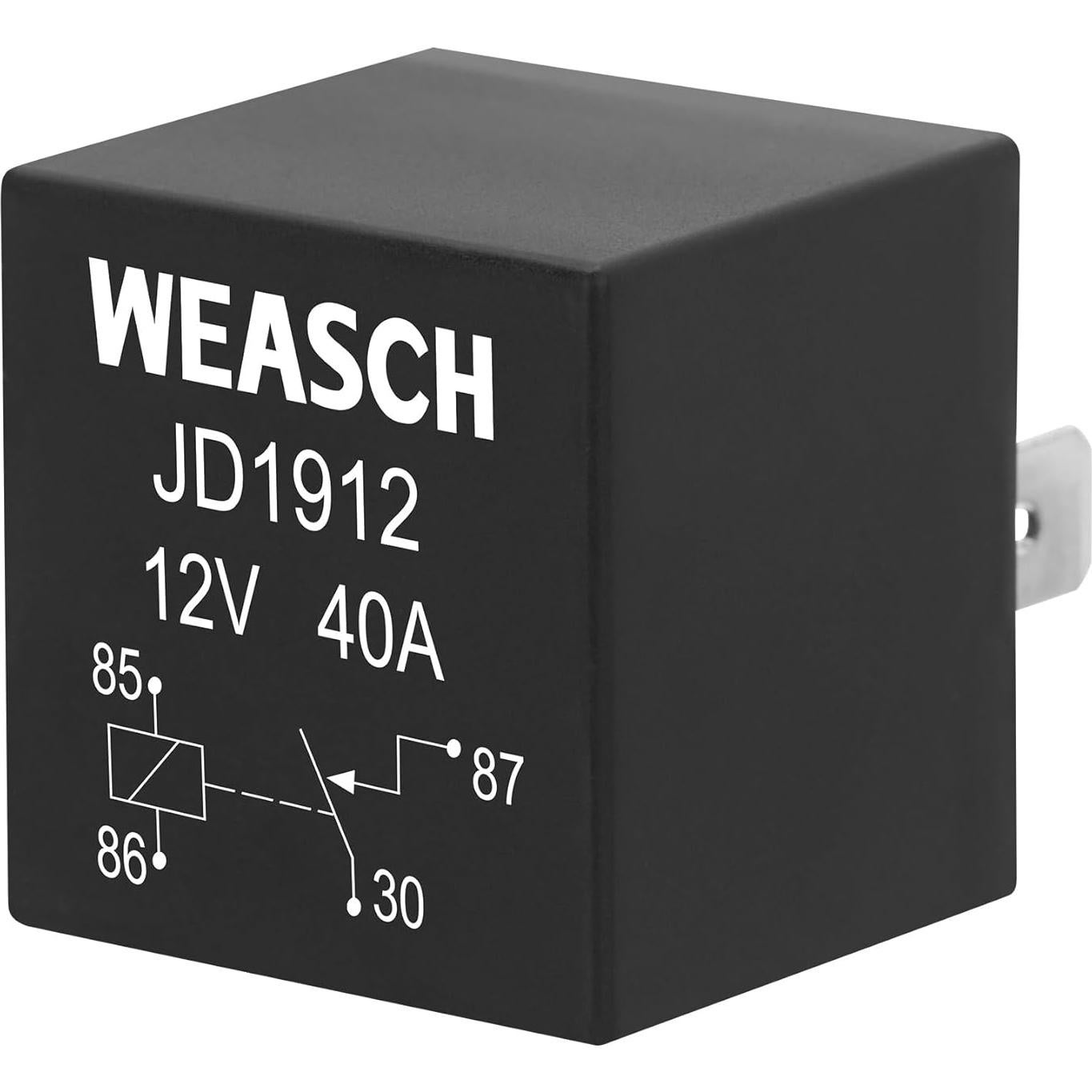 Paquete de 4 Relés de Coche Weasch JD1912 12V 40A 4 Pines