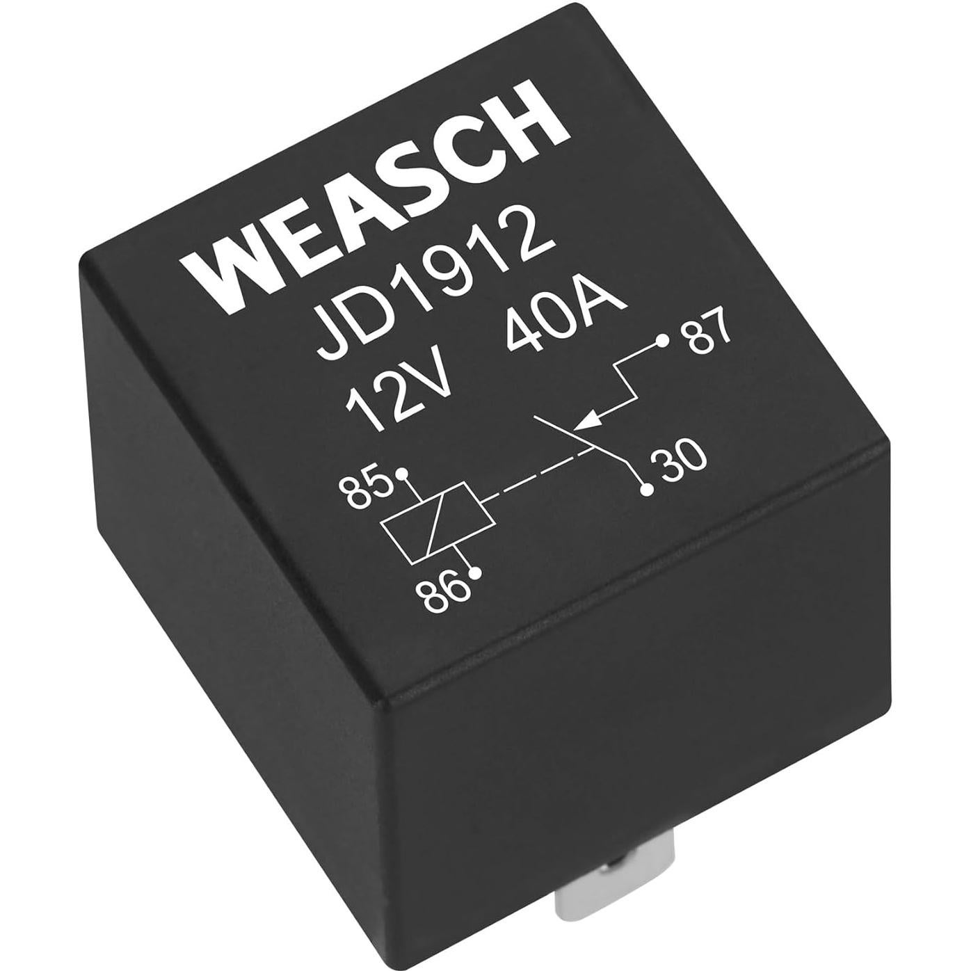 Paquete de 4 Relés de Coche Weasch JD1912 12V 40A 4 Pines
