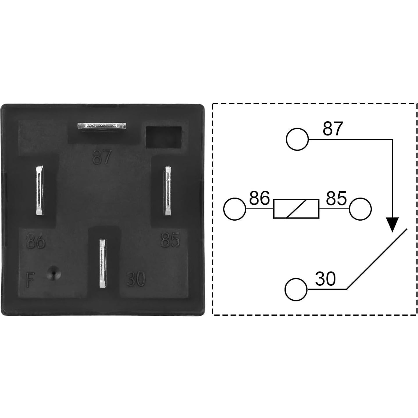 Paquete de 4 Relés de Coche Weasch JD1912 12V 40A 4 Pines