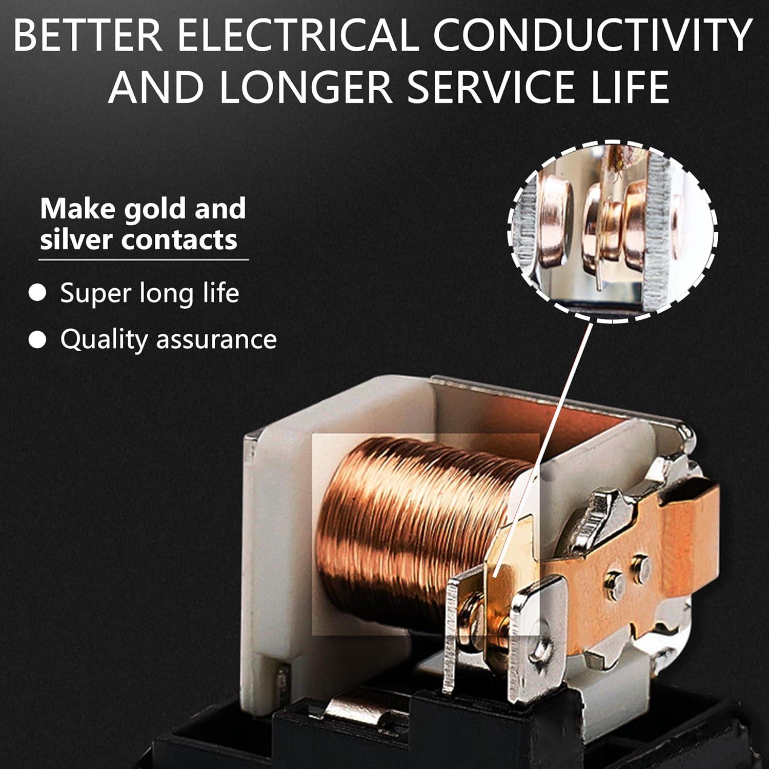 Relé Automotriz Carleef 12V 30A 5 Pin Impermeable - 4PCS