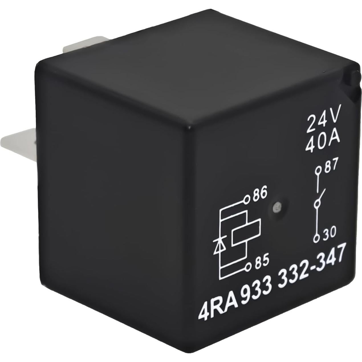 4RA 933 332-347 Automotive Relay (Pack of 2) - 24V 40A 4-Pin Heavy-Duty Relay for Hella 4RA 933 332 347 for Trucks, Commercial Vehicles - Replace HFV4 024-1H1SGD2 V23134-B52-X747