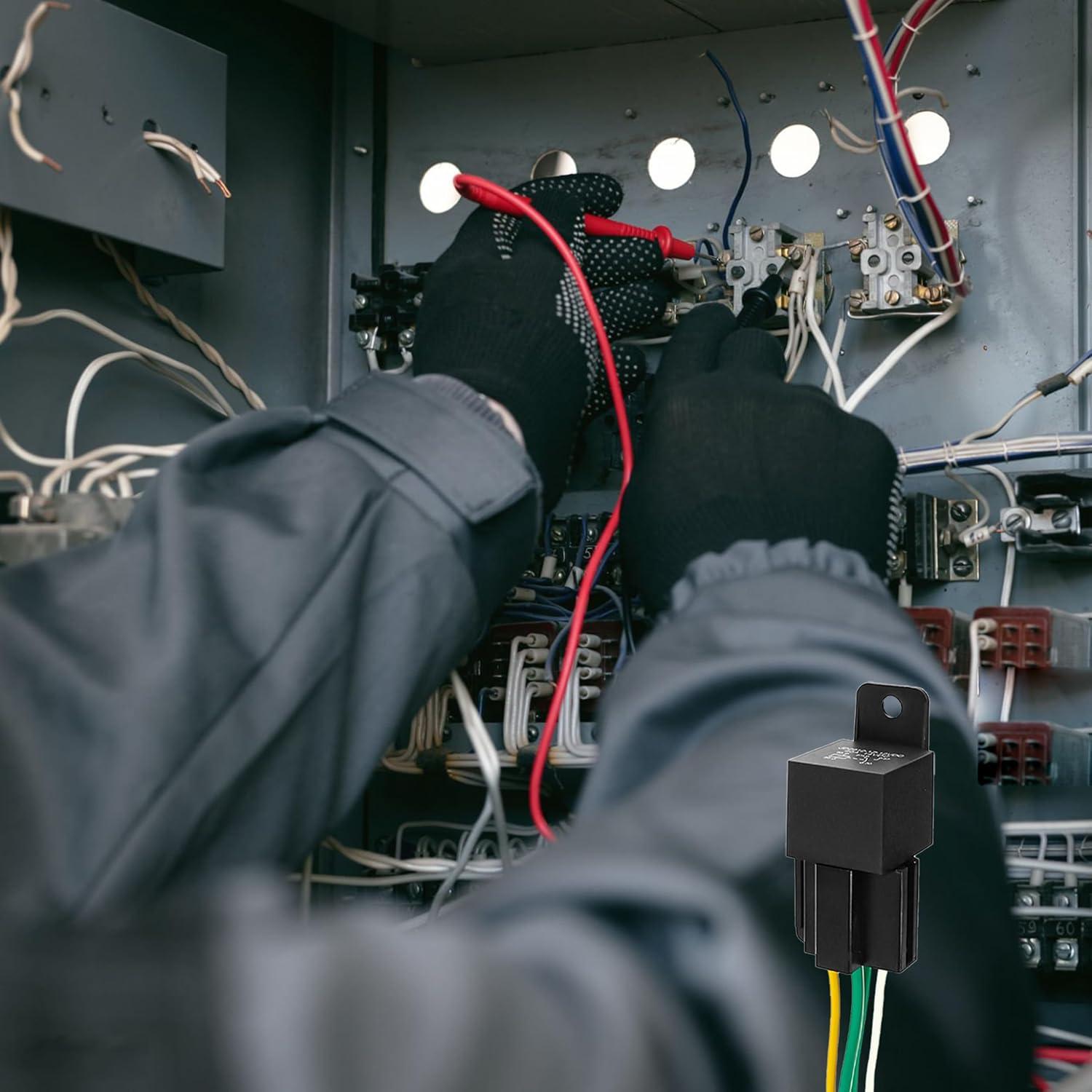 Relé Automotriz Badong 12V 40A 4 Pines con Arnés 12AWG