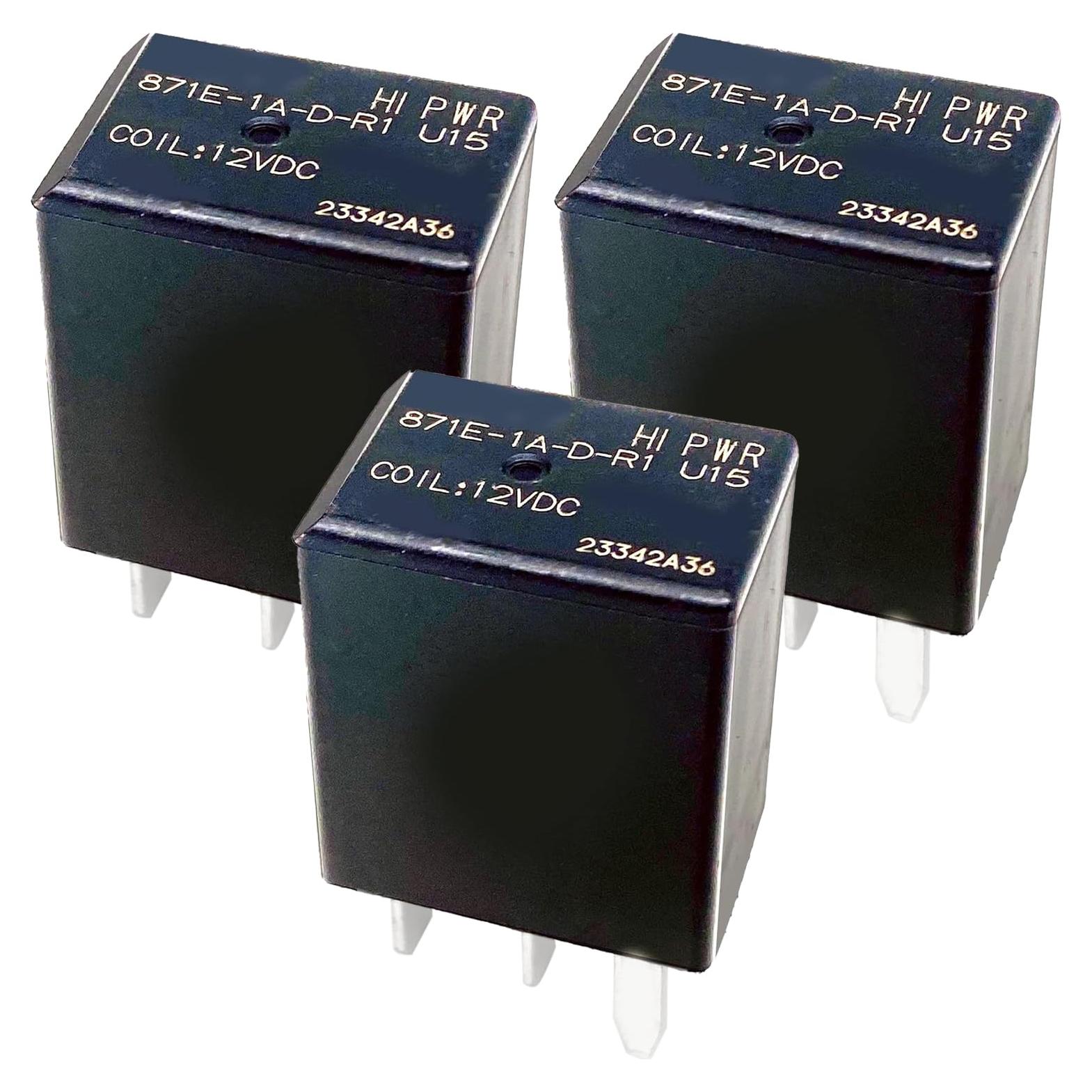 Paquete de 3 Relés Automotrices Sonzrod 871E-1A-D-R1 U15 12V 35A