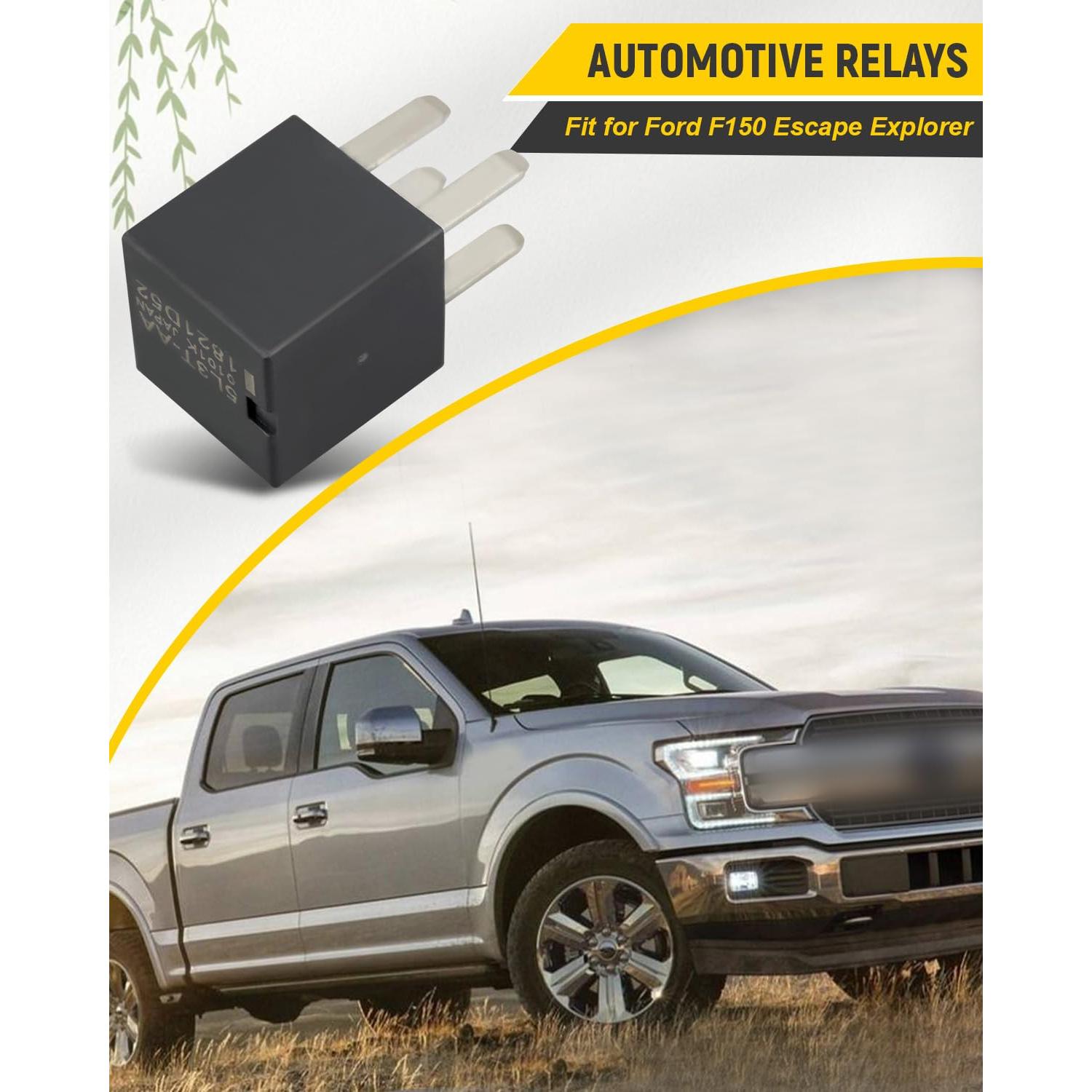 Relés 5L3T-AA 12VDC 20A para Ford F150 Escape Explorer - Paquete de 5