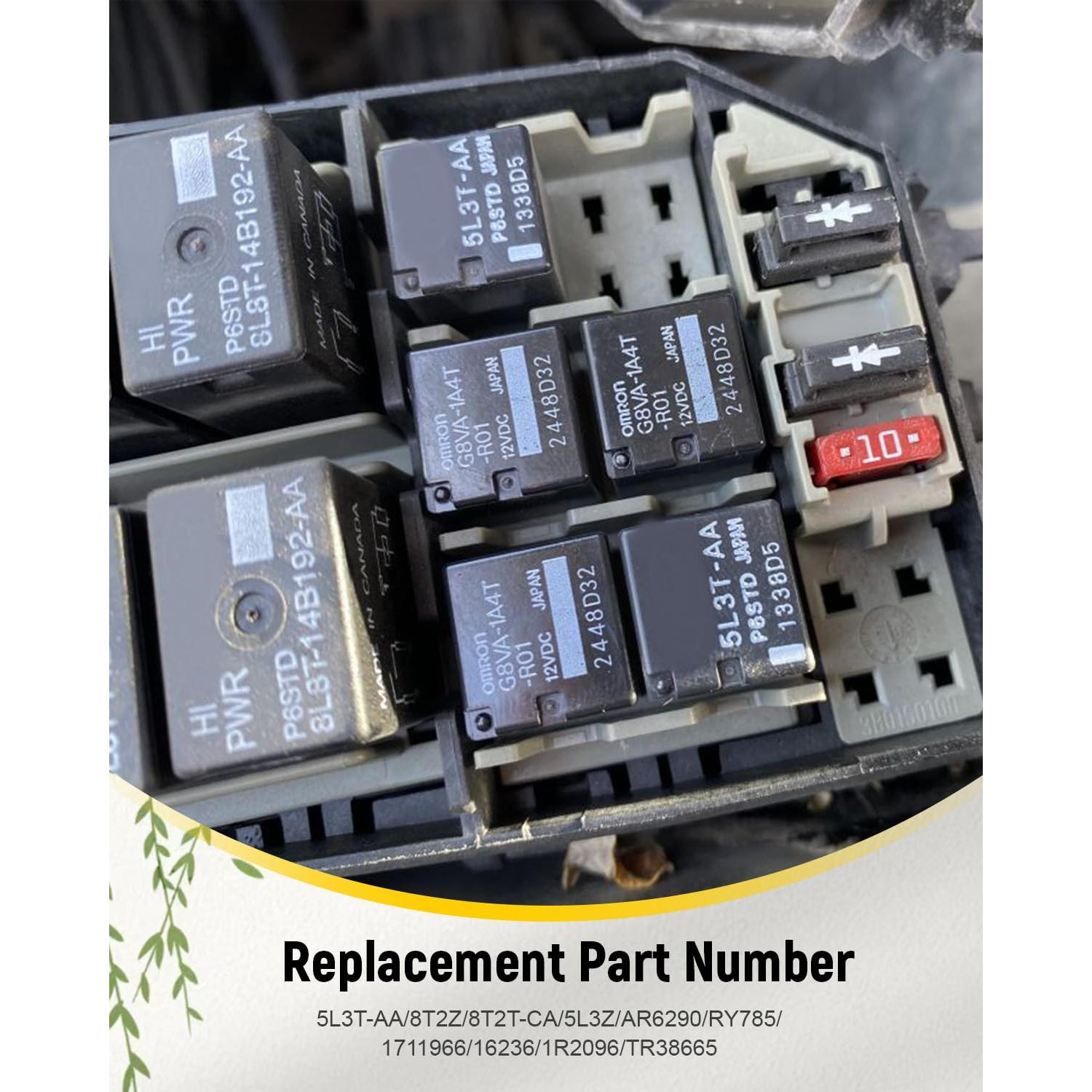 Relés 5L3T-AA 12VDC 20A para Ford F150 Escape Explorer - Paquete de 5