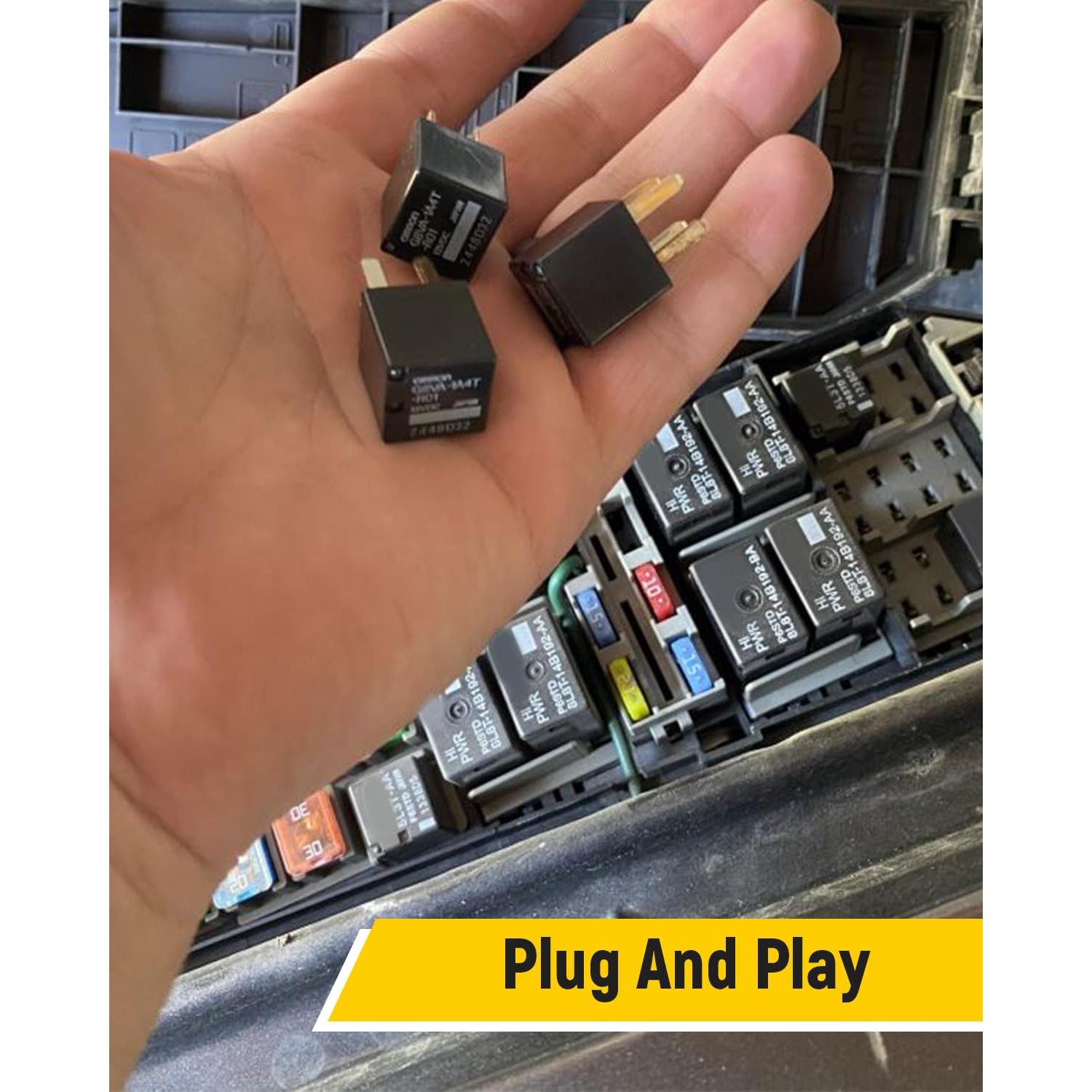 Relés 5L3T-AA 12VDC 20A para Ford F150 Escape Explorer - Paquete de 5