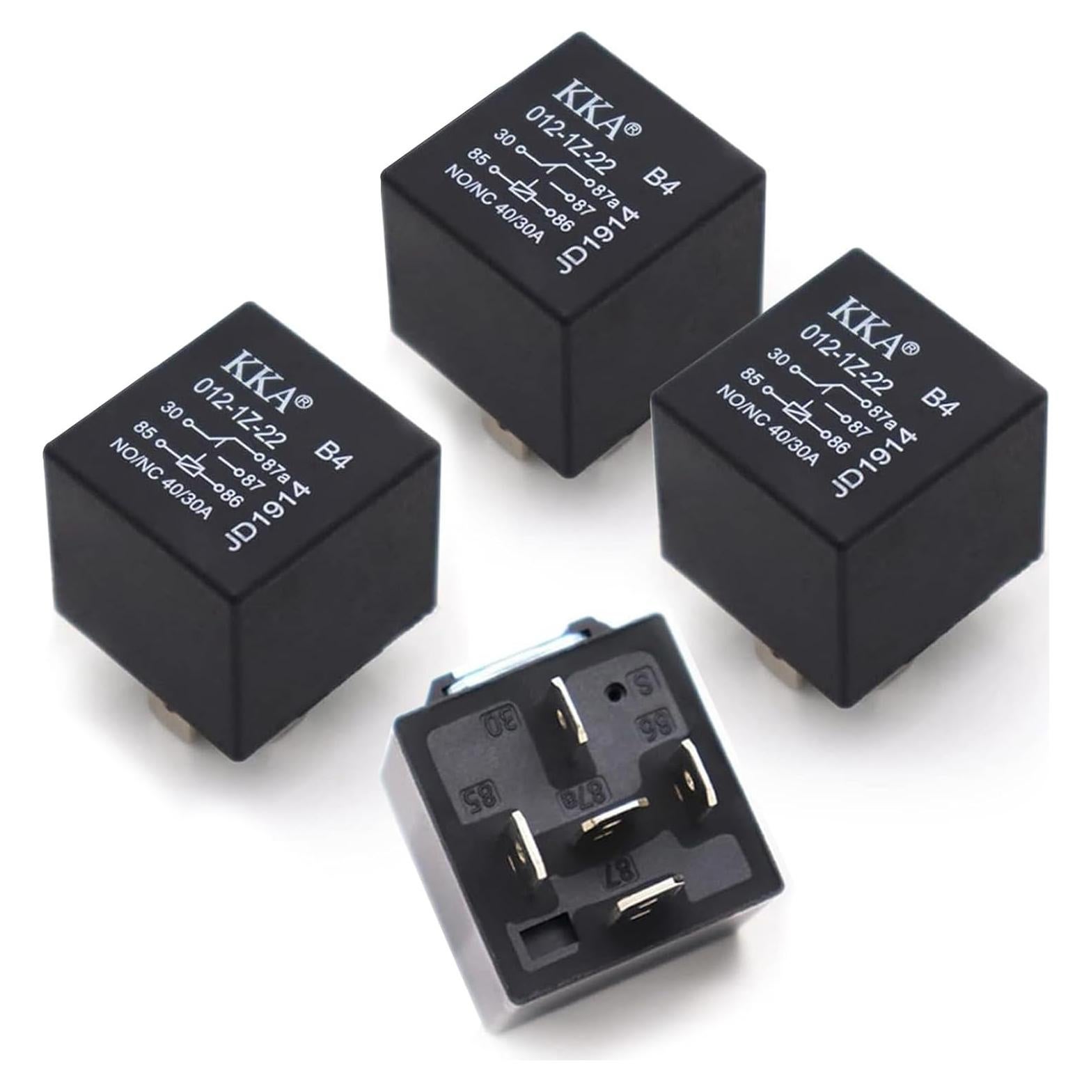 Paquete de 4 Relés de Arranque Gseigvee 12V 5 Pines Impermeables